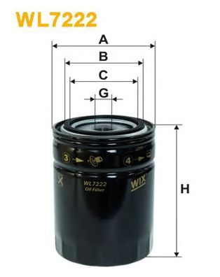 WIX FILTERS wl7222 -  Фильтр масляный двигателя